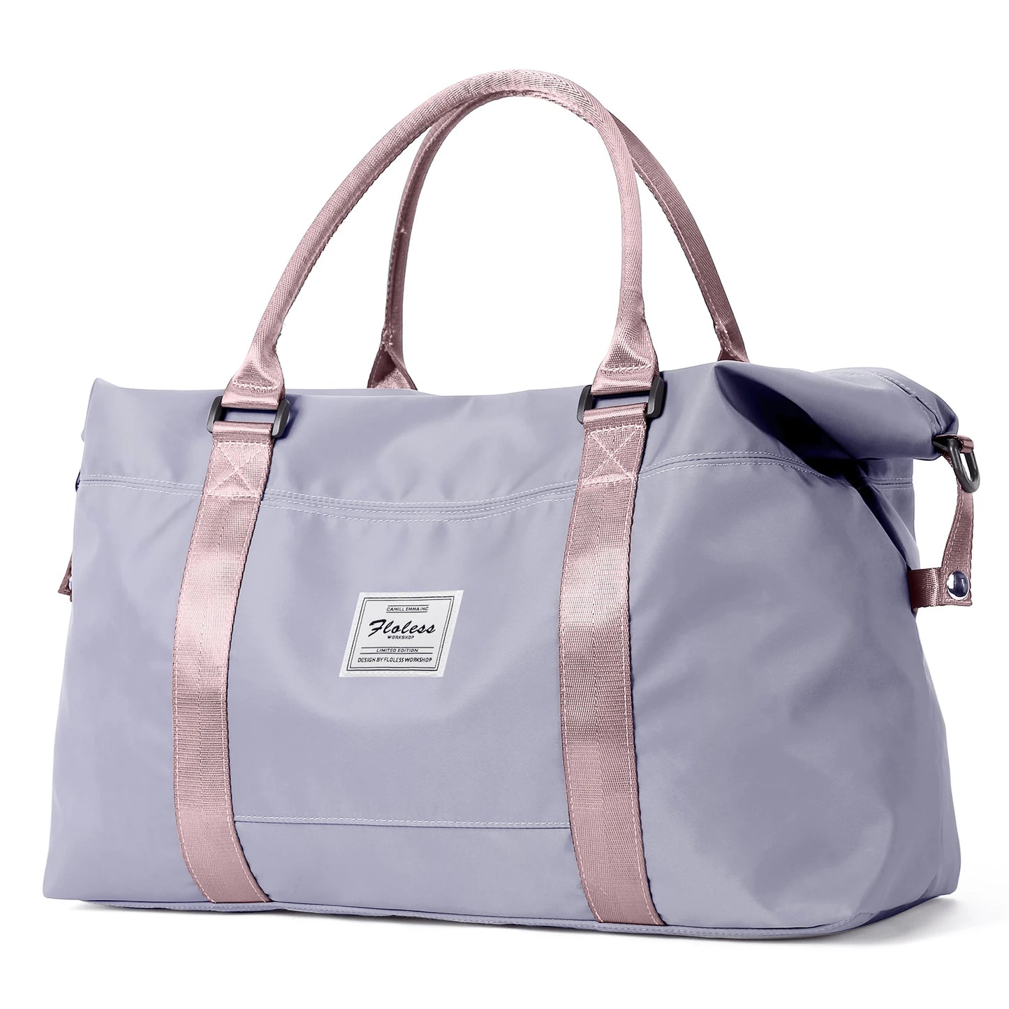 Gym Bag for Women, Carry on Weekender Overnight Bag, Travel Duffel Bags with Trolley Sleeve,Personal Item Workout Dance Tote Bag - Fields Of Fitness