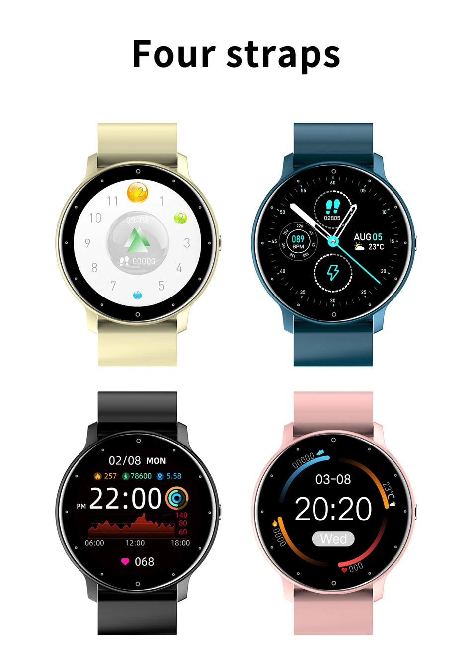 LIGE 2025 Smart watch Ladies Full touch Screen Sports Fitness watch IP67 waterproof Bluetooth For Android iOS Smart watch Female - Fields Of Fitness