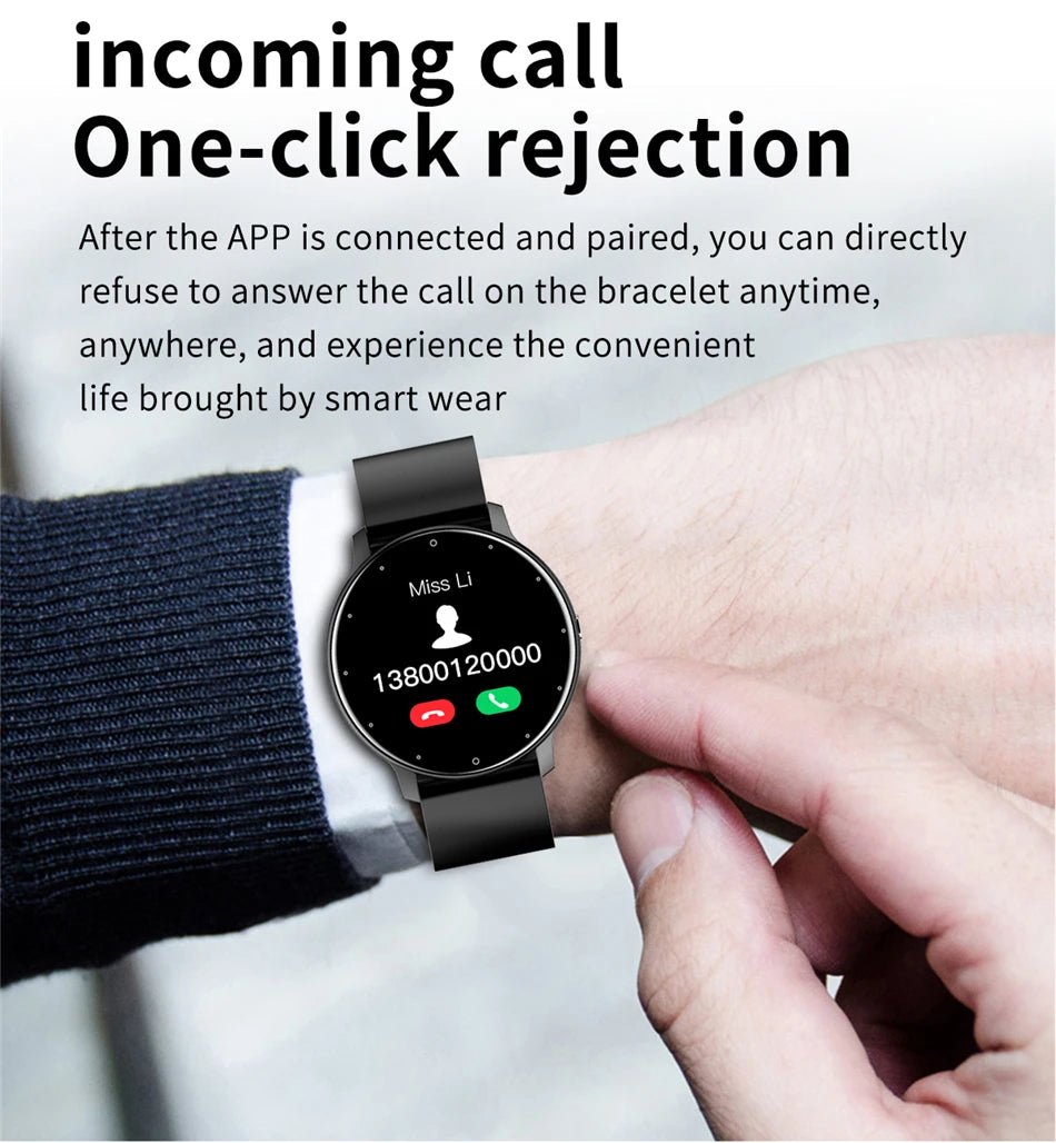 2025 Smartwatch Full Touch Screen Watches Sport Fitness Tracker IP68 Waterproof Bluetooth Call Smart Watch for Xiaomi Man Woman - Fields Of Fitness