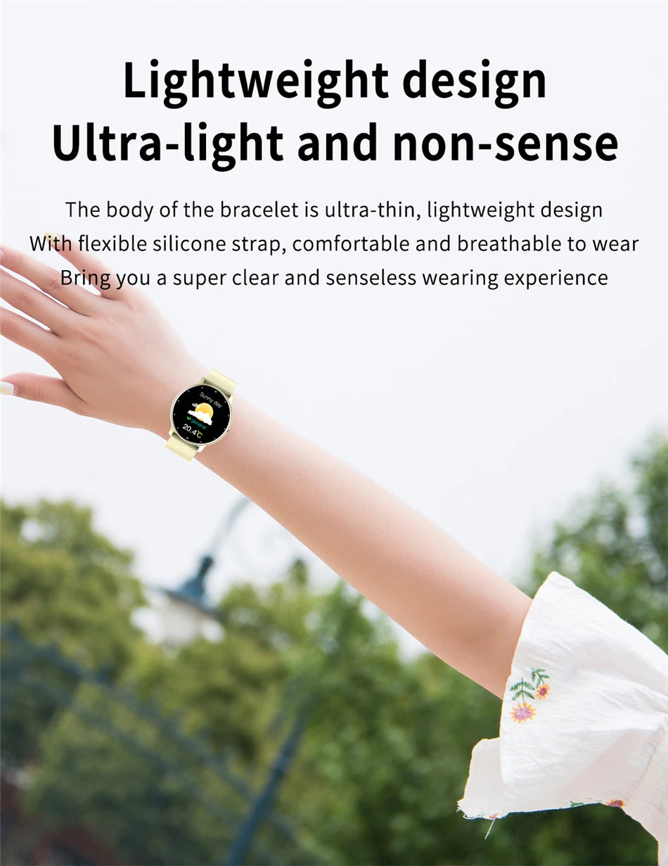 LIGE 2025 Smart watch Ladies Full touch Screen Sports Fitness watch IP67 waterproof Bluetooth For Android iOS Smart watch Female - Fields Of Fitness