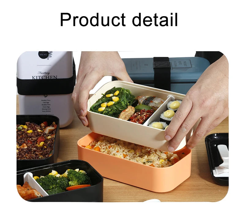 lunch box eco friendly food container bento Microwave heated lunch box for kids health food box lunchbox meal prep containers - Fields Of Fitness