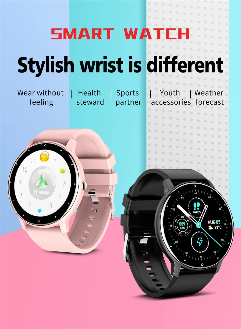2025 Smartwatch Full Touch Screen Watches Sport Fitness Tracker IP68 Waterproof Bluetooth Call Smart Watch for Xiaomi Man Woman - Fields Of Fitness