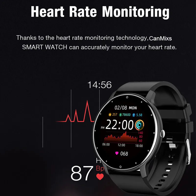 2025 Smartwatch Full Touch Screen Watches Sport Fitness Tracker IP68 Waterproof Bluetooth Call Smart Watch for Xiaomi Man Woman - Fields Of Fitness