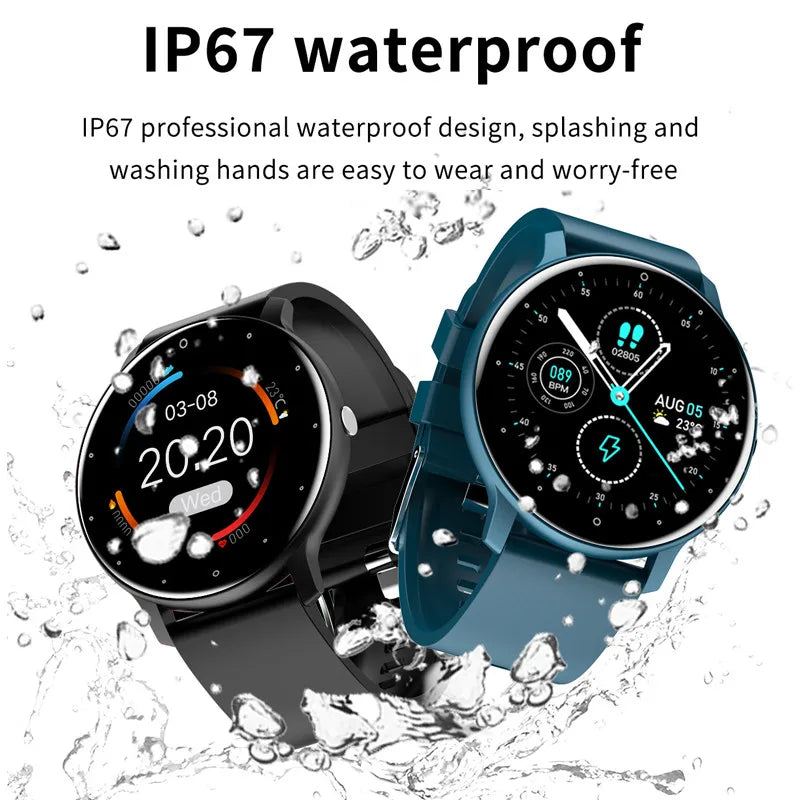 2025 Smartwatch Full Touch Screen Watches Sport Fitness Tracker IP68 Waterproof Bluetooth Call Smart Watch for Xiaomi Man Woman - Fields Of Fitness