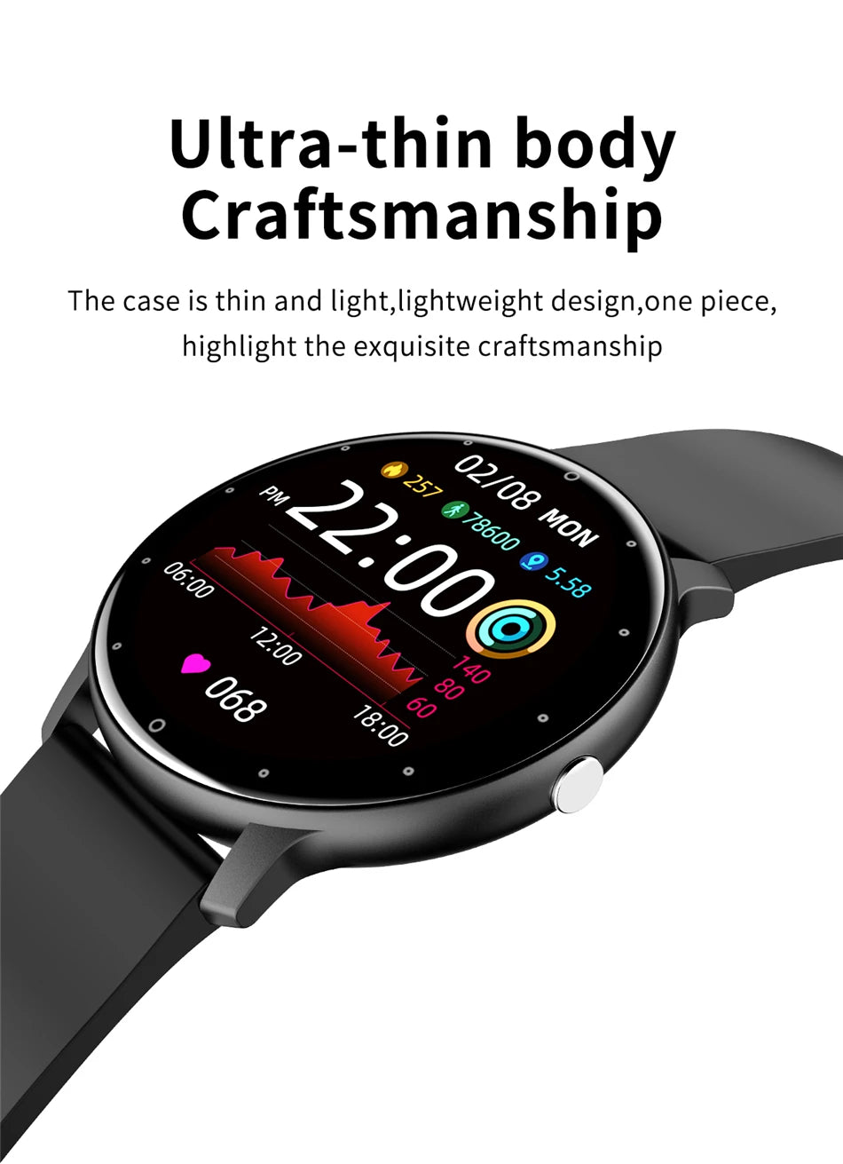 2025 Smartwatch Full Touch Screen Watches Sport Fitness Tracker IP68 Waterproof Bluetooth Call Smart Watch for Xiaomi Man Woman - Fields Of Fitness
