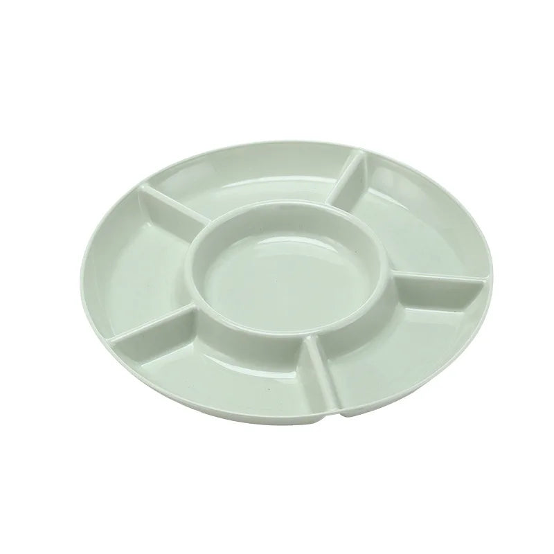1Pc Food Storage Tray Nut Platter Candy Snacks Server Dish Divided Dried Fruit Snack Plate Appetizer Serving Platter For Party - Fields Of Fitness
