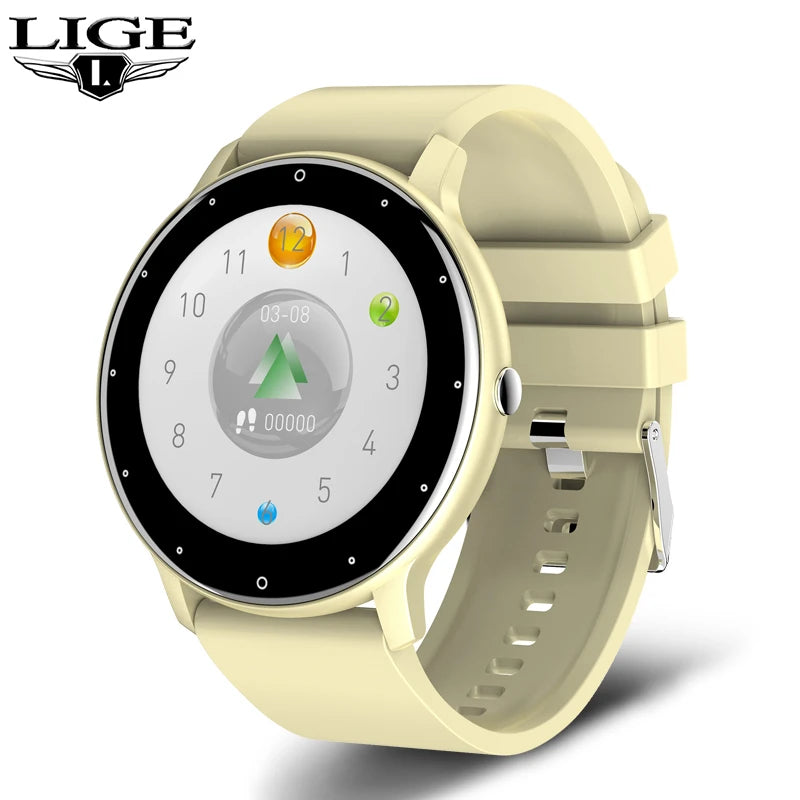 LIGE 2025 Smart watch Ladies Full touch Screen Sports Fitness watch IP67 waterproof Bluetooth For Android iOS Smart watch Female - Fields Of Fitness
