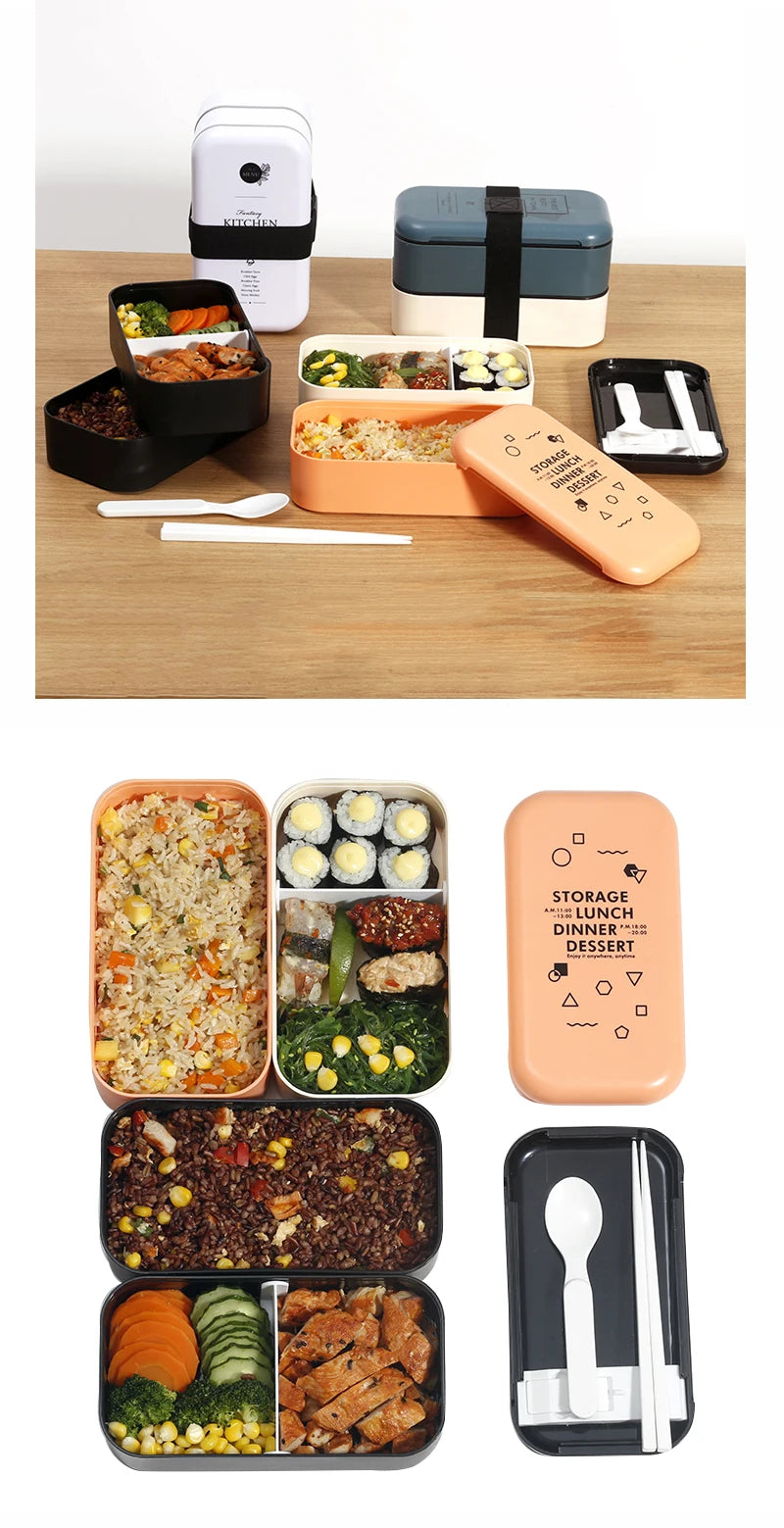 lunch box eco friendly food container bento Microwave heated lunch box for kids health food box lunchbox meal prep containers - Fields Of Fitness