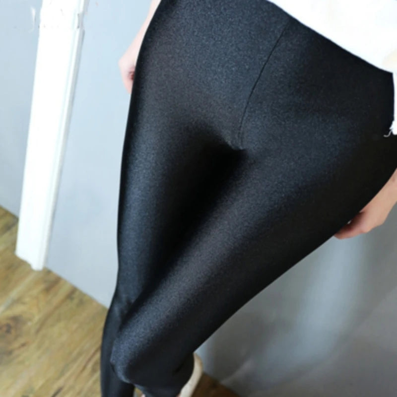 Women Seamless Leggings Elastic Slim Fit Tight Pants Female Solid Color Thin Style Workout Cropped Pants Sexy For Ladies - Fields Of Fitness