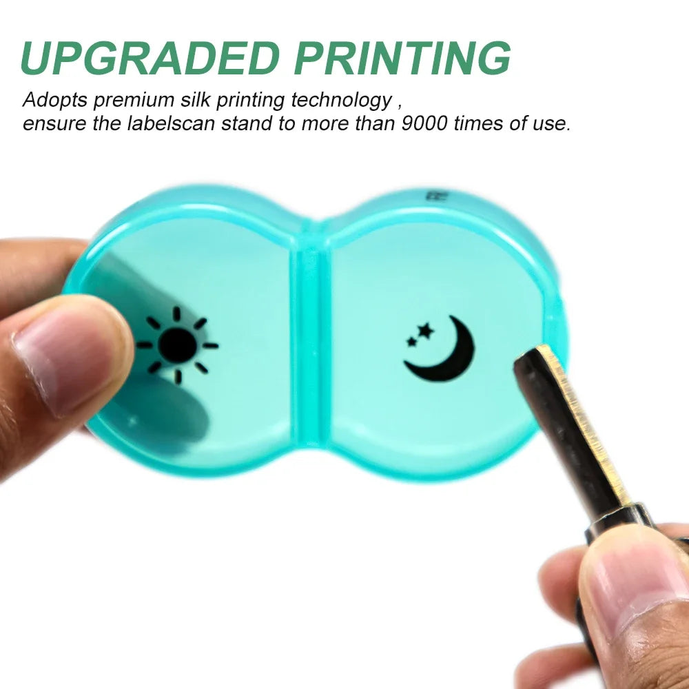 Weekly Pill Organizer 2 Times A Day, 7 Day Pill Box Daily Am Pm Pill Organizer, Portable Case for Fish Oils, Vitamin, Supplement - Fields Of Fitness