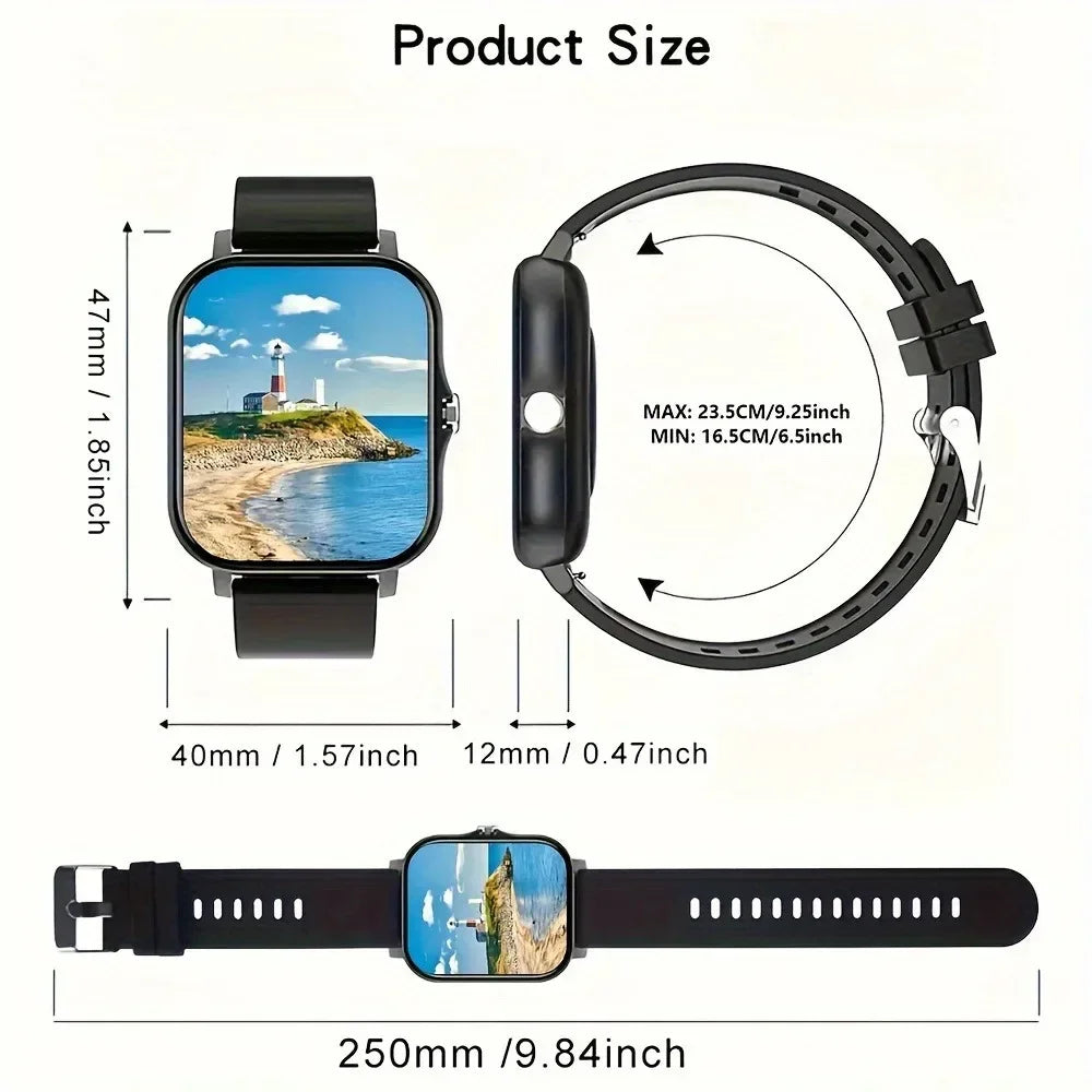 Smart Watches 2025 For Man Women Bluetooth Message Notification Smarthwhatch 1.91'' Display Fitness Tracker Smartwatch Android - Fields Of Fitness