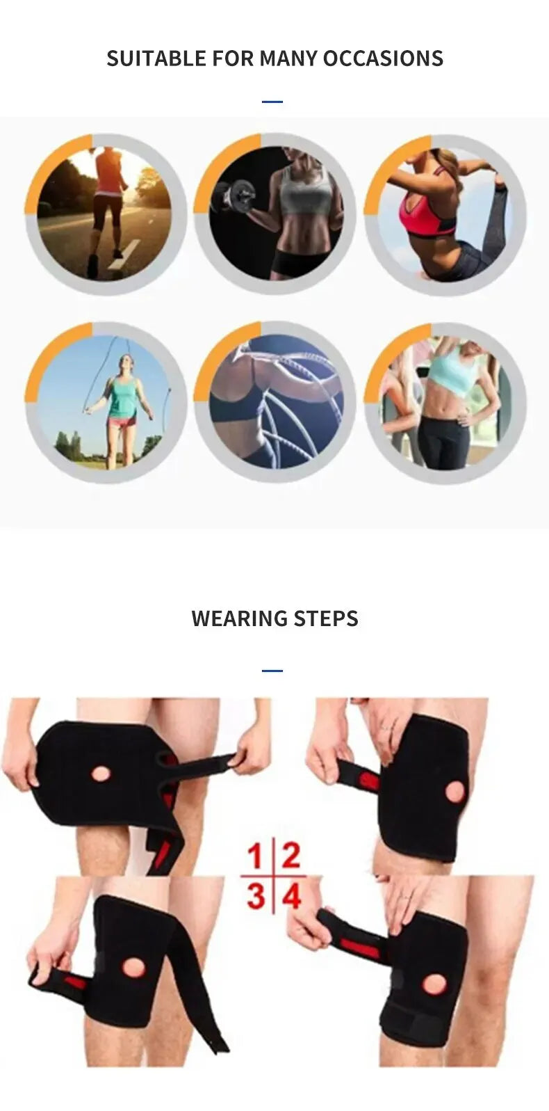 Knee Brace with Side Stabilizers Breathable Adjustable Knee Support Suitable for Sport Training and Knee Pain - Fields Of Fitness