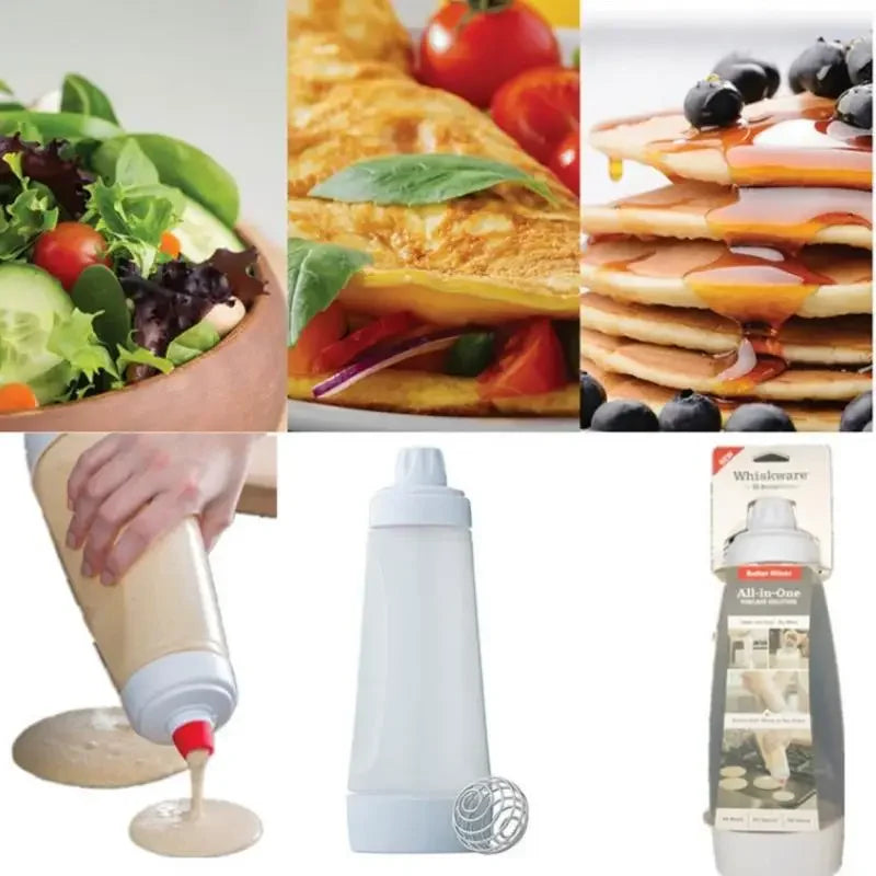 Shaker Bottle Hand Batter Mixing Bottle Batter Mixer Dispenser Cupcake Pancake Batter Shaker Bottle Kitchen Tools Kitchen Tools - Fields Of Fitness