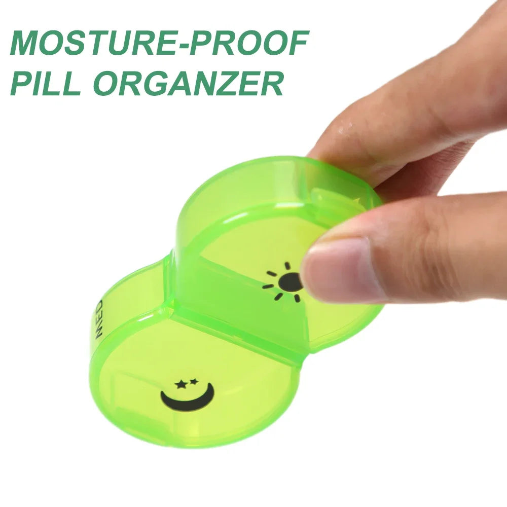 Weekly Pill Organizer 2 Times A Day, 7 Day Pill Box Daily Am Pm Pill Organizer, Portable Case for Fish Oils, Vitamin, Supplement - Fields Of Fitness