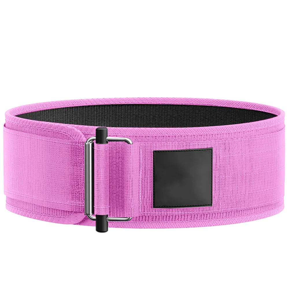 Quick Locking Weightlifting Belt Adjustable Nylon Gym Workout Belts for Men and Women Deadlifting Squatting Lifting Back Support - Fields Of Fitness