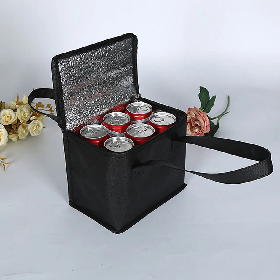 Portable Lunch Cooler Bag Folding Insulation Picnic Ice Pack Food Thermal Bag Drink Carrier Insulated Bags Beer Delivery Bag - Fields Of Fitness