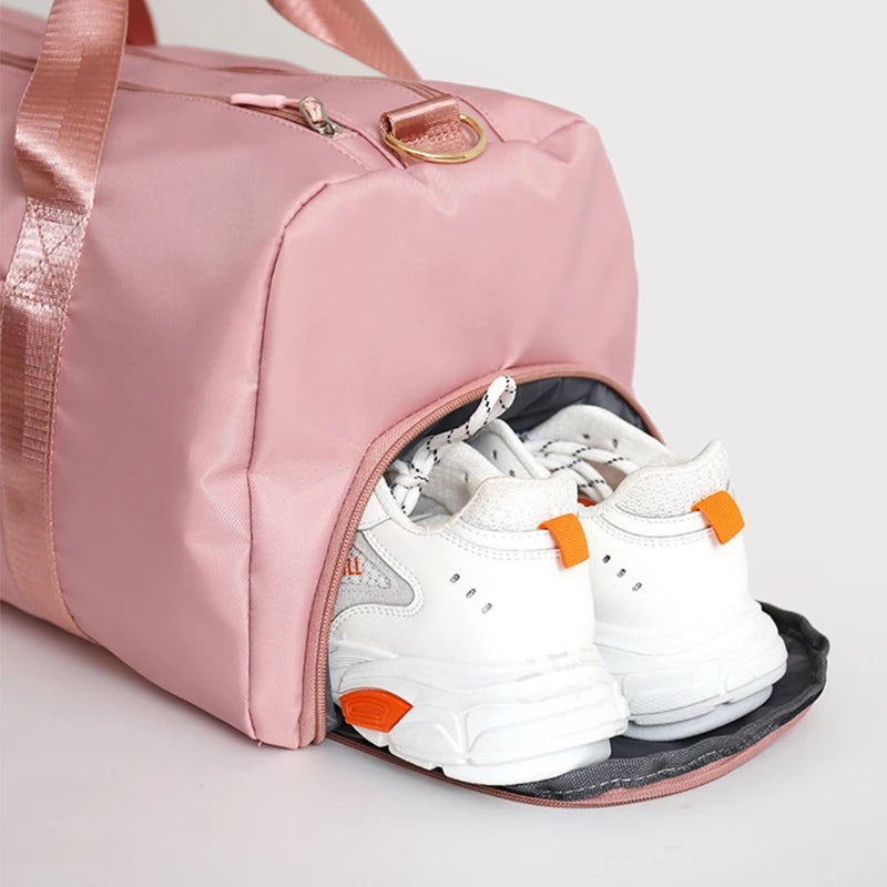 Gym Bag for Women with Shoe Compartment Durable Lightweight Yoga Large Handbag - Fields Of Fitness