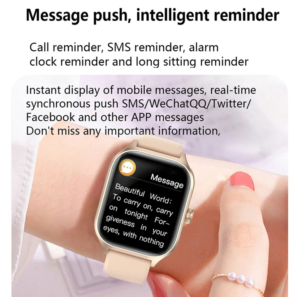 Smart Watch For Men Women Gift Full Touch Screen Sport Fitness Watches BT Call Digital Smartwatch Wristwatch For Xiaomi 2024 New - Fields Of Fitness