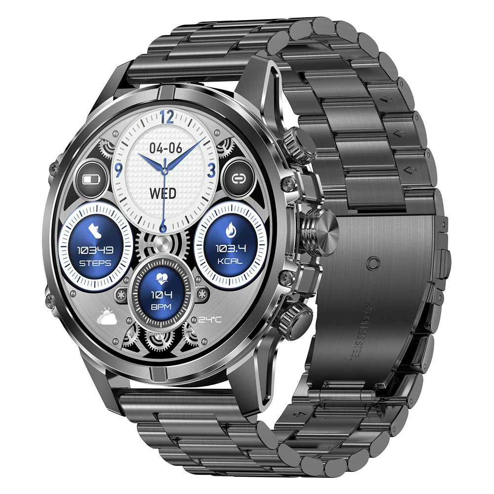 Smart Watch For Men AMOLED Screen LED Flashlight Waterproof Heart Rate Monitor Bluetooth Call Sport Fitness Women Smartwatch - Fields Of Fitness