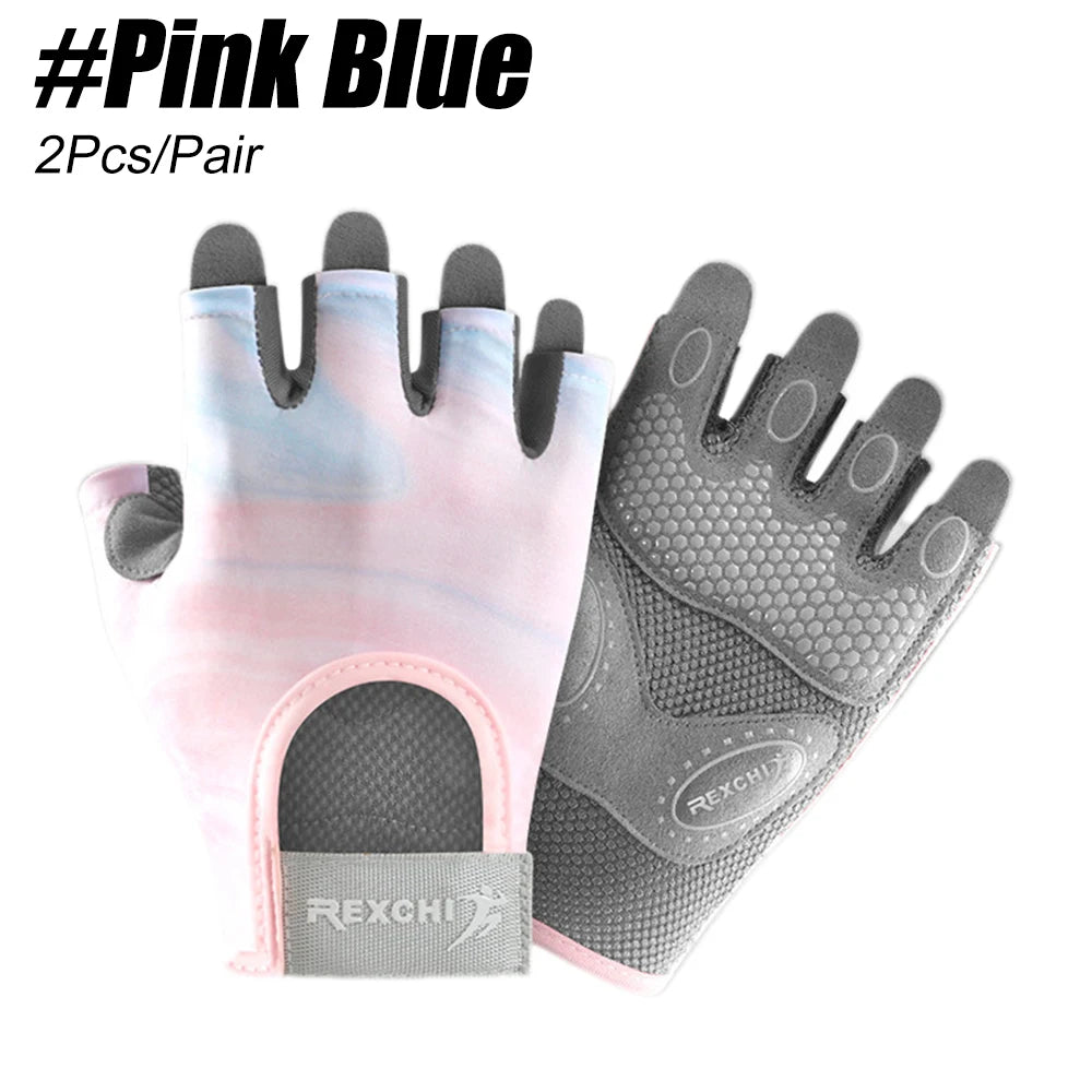 1Pair Workout Gloves Men Women Gym Lifting Fitness Climbing Exercises Work Out Wrist Belt Shock Absorb Foam Pad Palm Crossfit - Fields Of Fitness