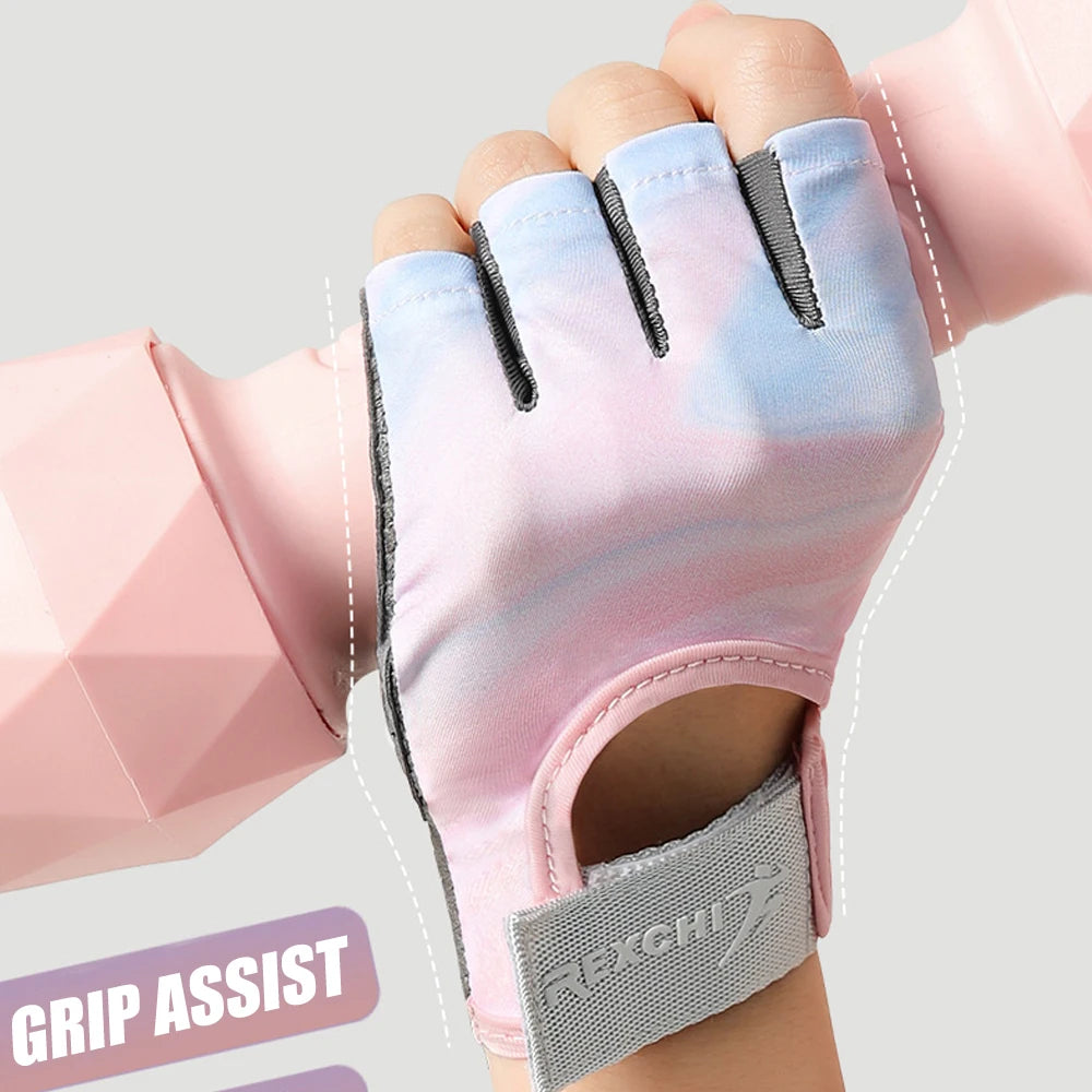 1Pair Workout Gloves Men Women Gym Lifting Fitness Climbing Exercises Work Out Wrist Belt Shock Absorb Foam Pad Palm Crossfit - Fields Of Fitness