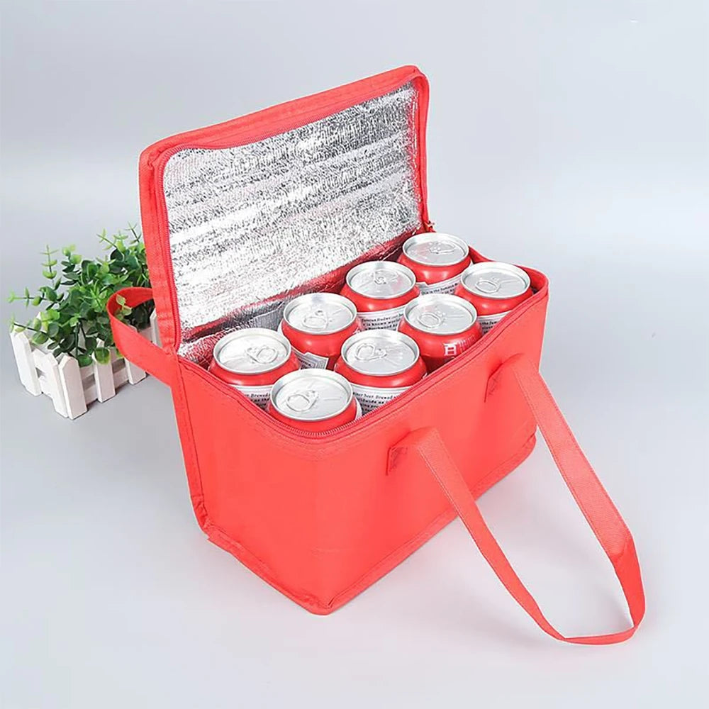 Portable Lunch Cooler Bag Folding Insulation Picnic Ice Pack Food Thermal Bag Drink Carrier Insulated Bags Beer Delivery Bag - Fields Of Fitness