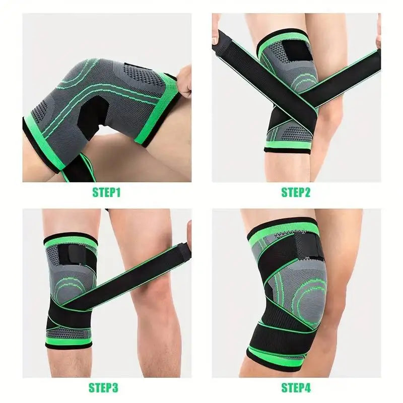 1pc Breathable Compression Knee Brace For Sports, AndJoint Support - High Elastic Knee Pad Protector For Fitness,Weightlifting - Fields Of Fitness
