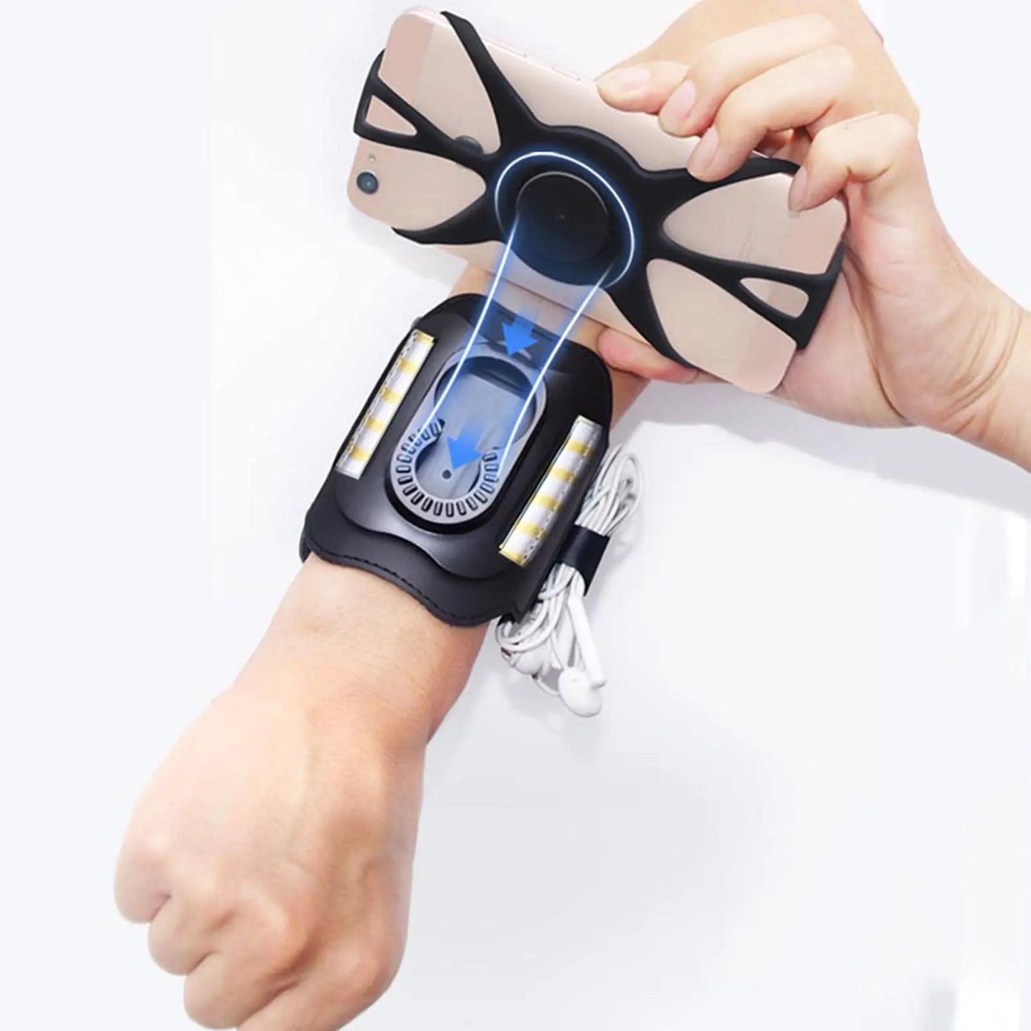 Running Armband Wristband Bracke 360 ° Rotatable Phone Holder Suitable For 4-7-inch Smartphones Card Pocket For Running Bicycles - Fields Of Fitness