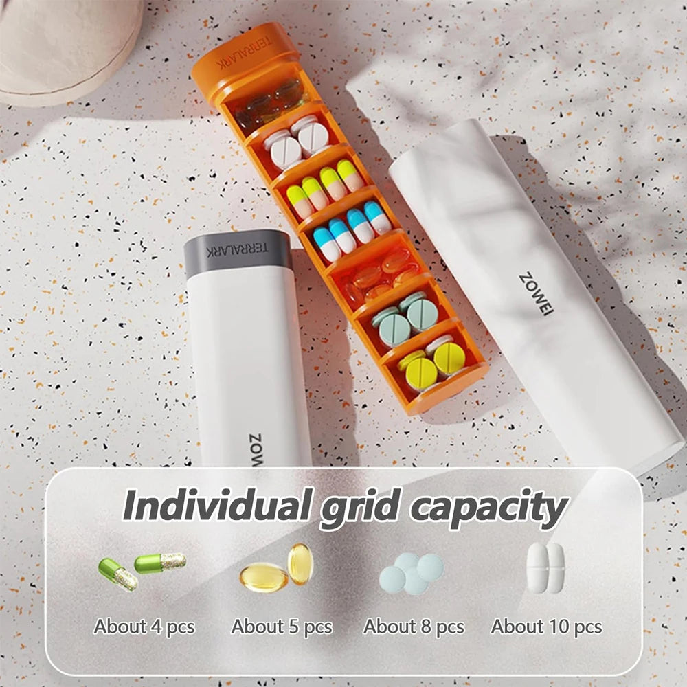 Weekly Pill Organizer 7 Day, Daily Travel Pill Case, Cute Pills Holder To Hold Vitamins, Medicines, Supplements, Pills Organizer - Fields Of Fitness