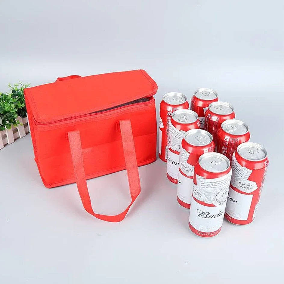 Portable Lunch Cooler Bag Folding Insulation Picnic Ice Pack Food Thermal Bag Drink Carrier Insulated Bags Beer Delivery Bag - Fields Of Fitness