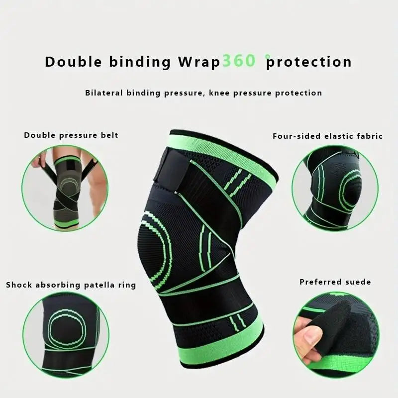 1pc Breathable Compression Knee Brace For Sports, AndJoint Support - High Elastic Knee Pad Protector For Fitness,Weightlifting - Fields Of Fitness