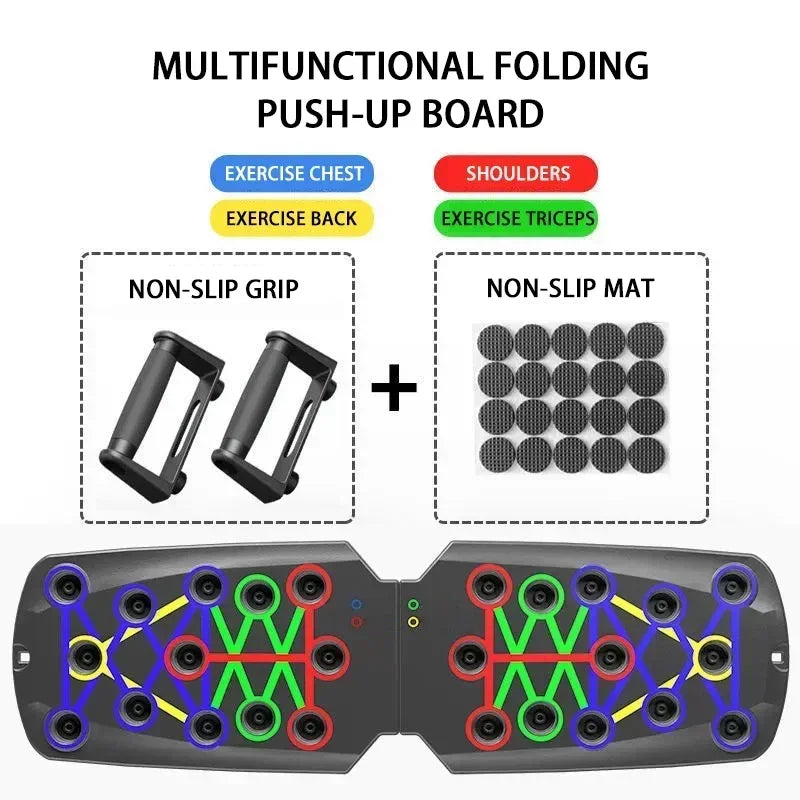 Portable Multifunctional Push-up Board - Fitness and Muscle Training Device Home Workout Set Foldable Push Up Bar Resistance - Fields Of Fitness