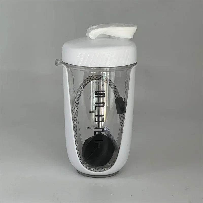 600ML Blender Shaker Bottle with Plastic Whisk Ball BPA Free Plastic Protein Shakes Leakproof for Powder Workout Gym Sport - Fields Of Fitness