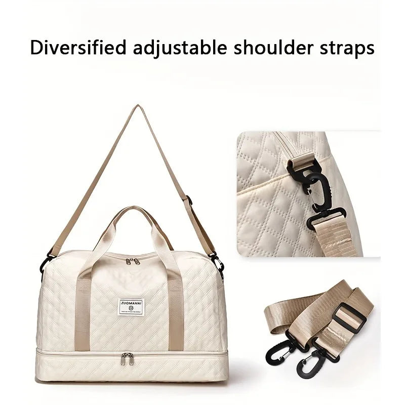 Lightweight Luggage Bag, Large Capacity Travel Duffle Bag Gym Tote Bags, Shoulder Weekender Overnight Bag - Fields Of Fitness