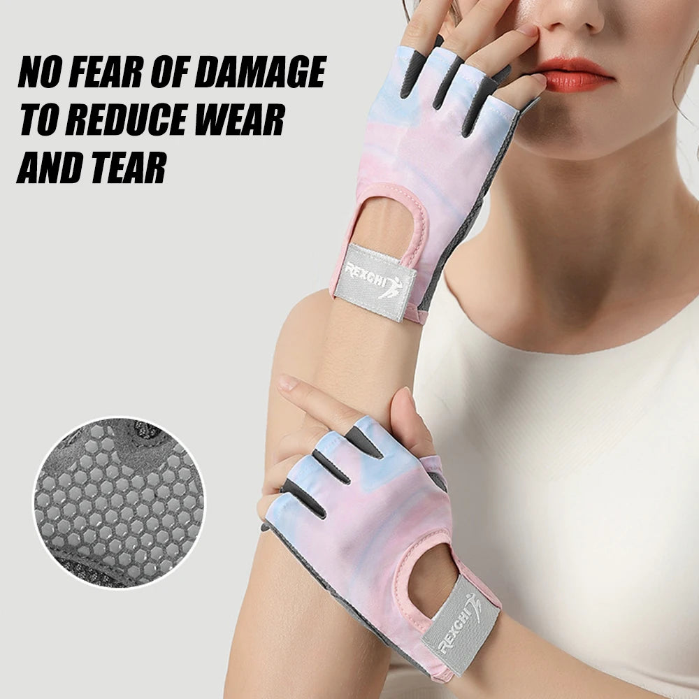 1Pair Workout Gloves Men Women Gym Lifting Fitness Climbing Exercises Work Out Wrist Belt Shock Absorb Foam Pad Palm Crossfit - Fields Of Fitness