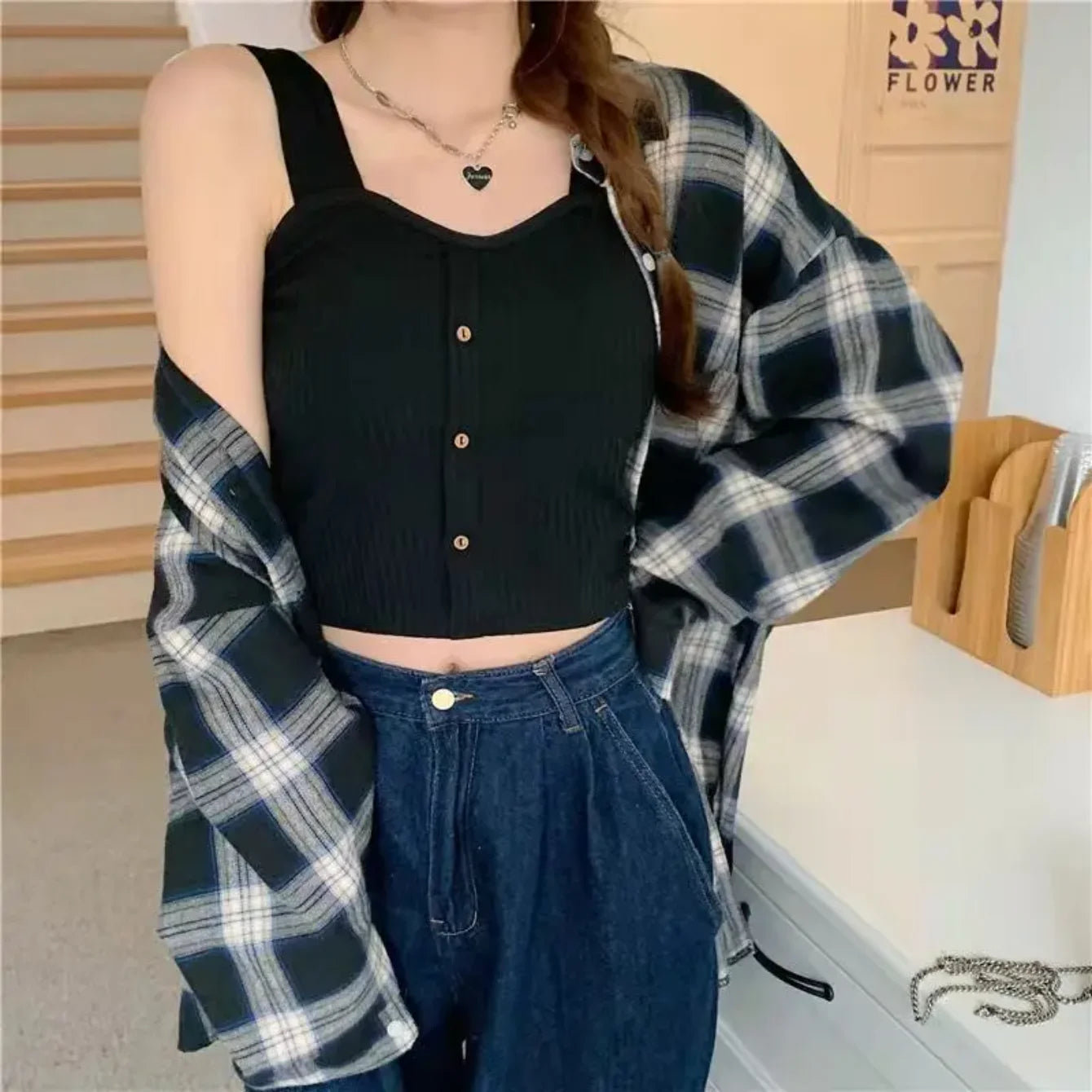 Women's Y2K Cropped Tops with Bra Pads Summer Corset Korean Suspenders Vest Sexy Camisole Slim New - Fields Of Fitness