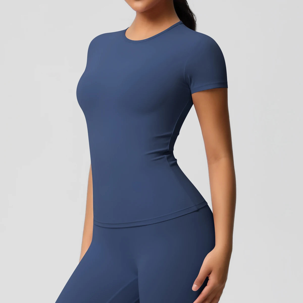Workout Dry Fit Breathable High Elastic Sports Top Gym Fitness Wear T-shirt Women Casual Outdoor Top - Fields Of Fitness