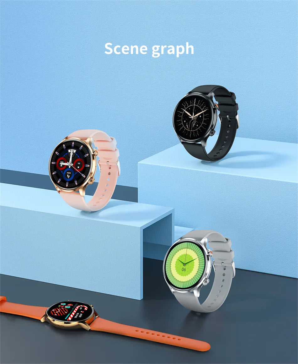 2025 New Smartwatch Women AMOLED HD Screen Always On Display Bluetooth Call IP68 Waterproof GPS Smart Men Watch For Android ios - Fields Of Fitness