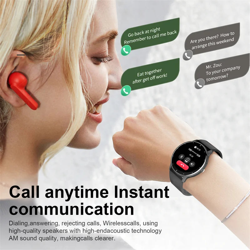 LIGE Smart Watch Women Men Full Touch Screen Bluetooth 5.2 Call Waterproof Watches Sports Fitness Tracker Factory IP67 ZL02 New - Fields Of Fitness
