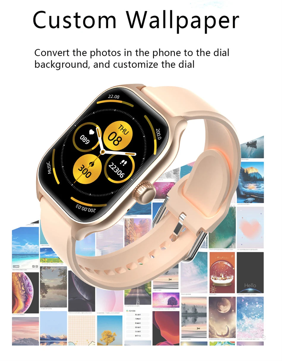 Smart Watch For Men Women Gift Full Touch Screen Sport Fitness Watches BT Call Digital Smartwatch Wristwatch For Xiaomi 2024 New - Fields Of Fitness