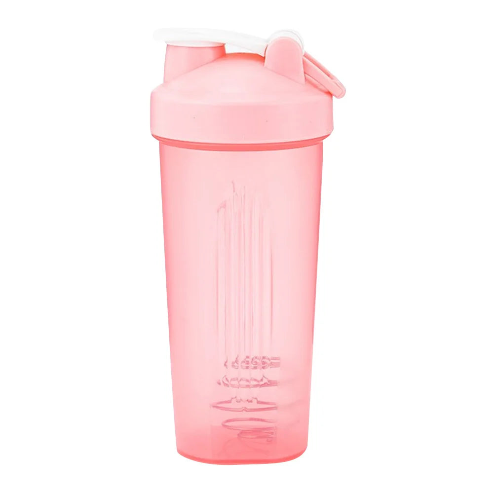 600ML Portable Protein Powder Shaker Bottle Leak Proof Water Bottle for Gym Fitness Training Sport Mixing Cup with Scale - Fields Of Fitness