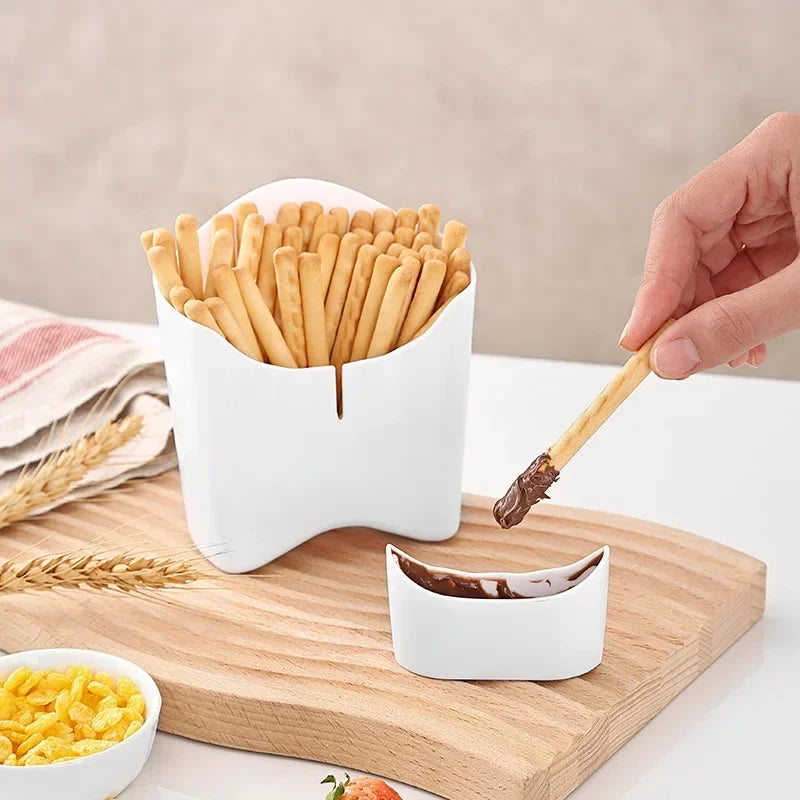 Portable Plastic French Fries Cup Snack Organizer Food Grade PP Salad Cup Square Salad Bowl - Fields Of Fitness