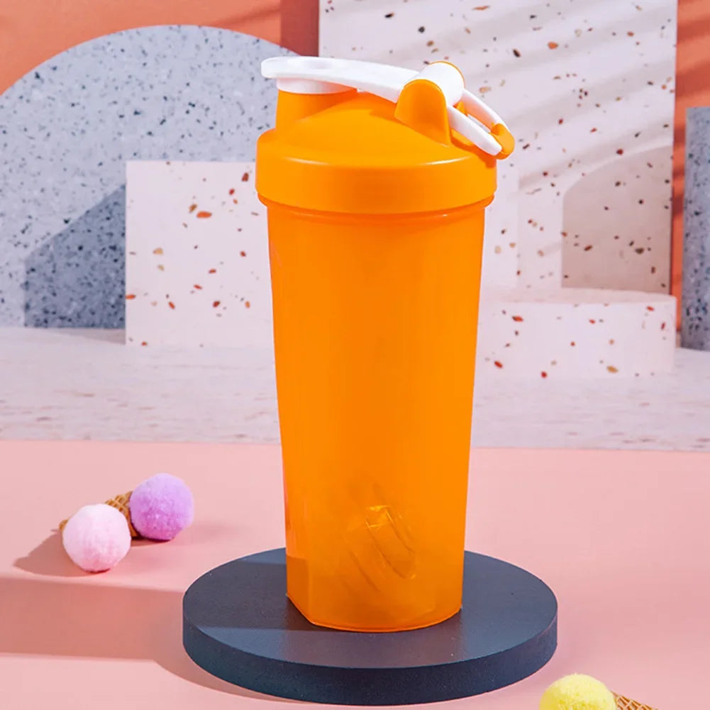 600ml Protein Powder Shaker Bottle Portable Shake Cup for Gym Ffitness Sport Shaker Mixing Cup W/ Scale Leak Proof Water Bottle - Fields Of Fitness