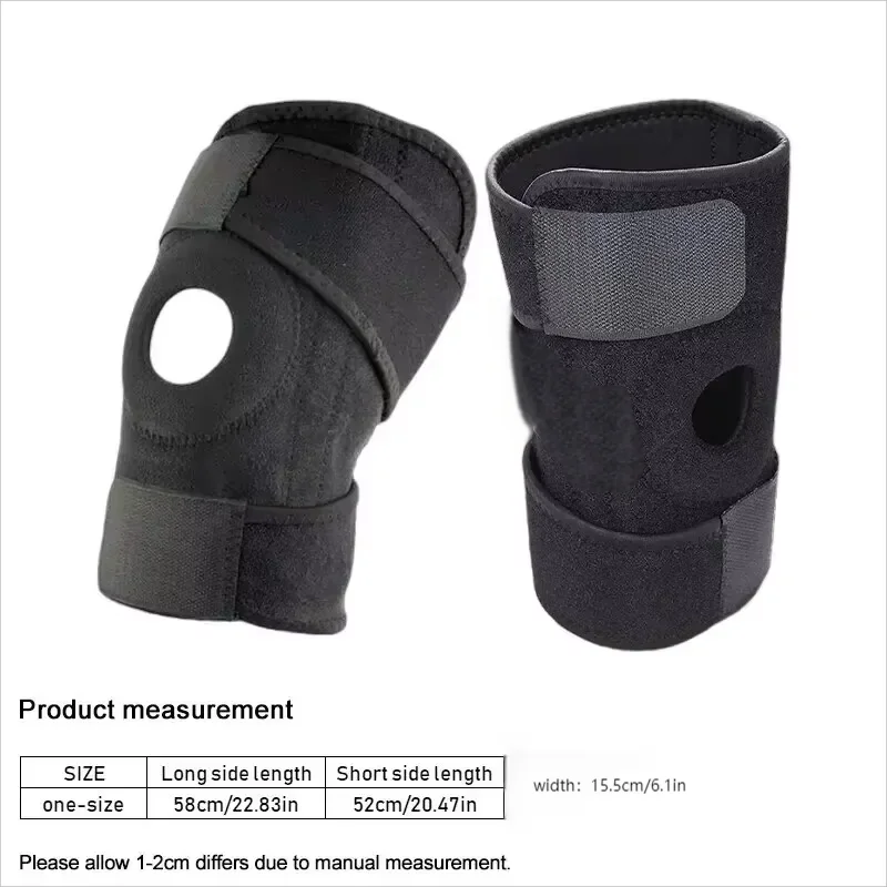 Knee brace without side stabilizer breathable adjustable knee support for exercise training and knee pain - Fields Of Fitness