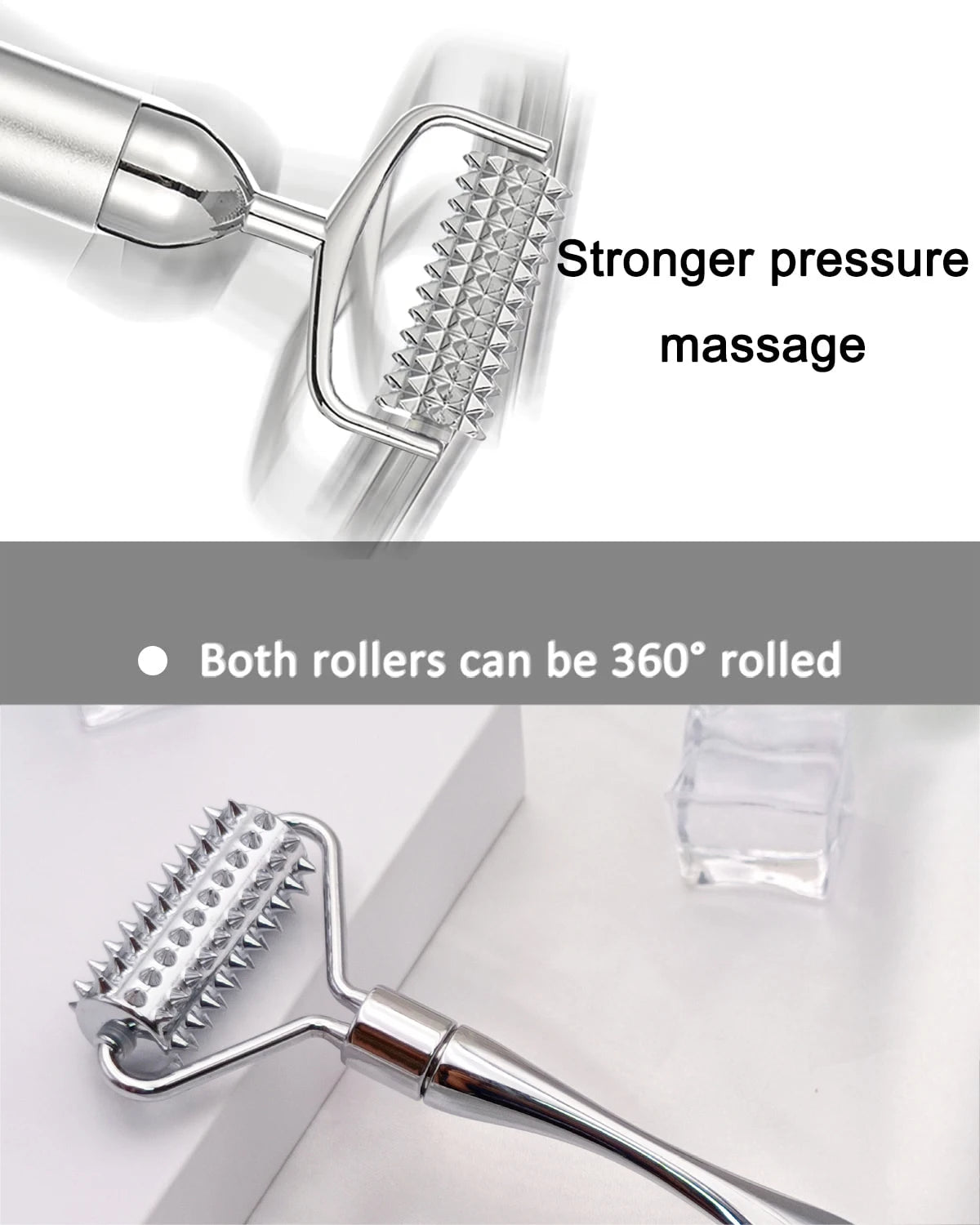 Massage Tool Face Roller Adjustable Deep Tissue,Metal Face Eye Massage Roller,Massage for Puffiness,Stress Relief,Skin Care Tool - Fields Of Fitness