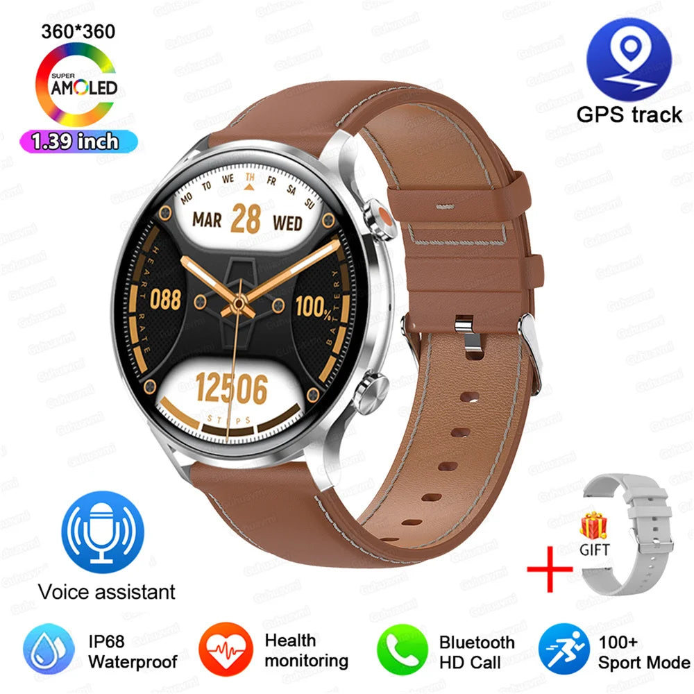2025 New Smartwatch Women AMOLED HD Screen Always On Display Bluetooth Call IP68 Waterproof GPS Smart Men Watch For Android ios - Fields Of Fitness
