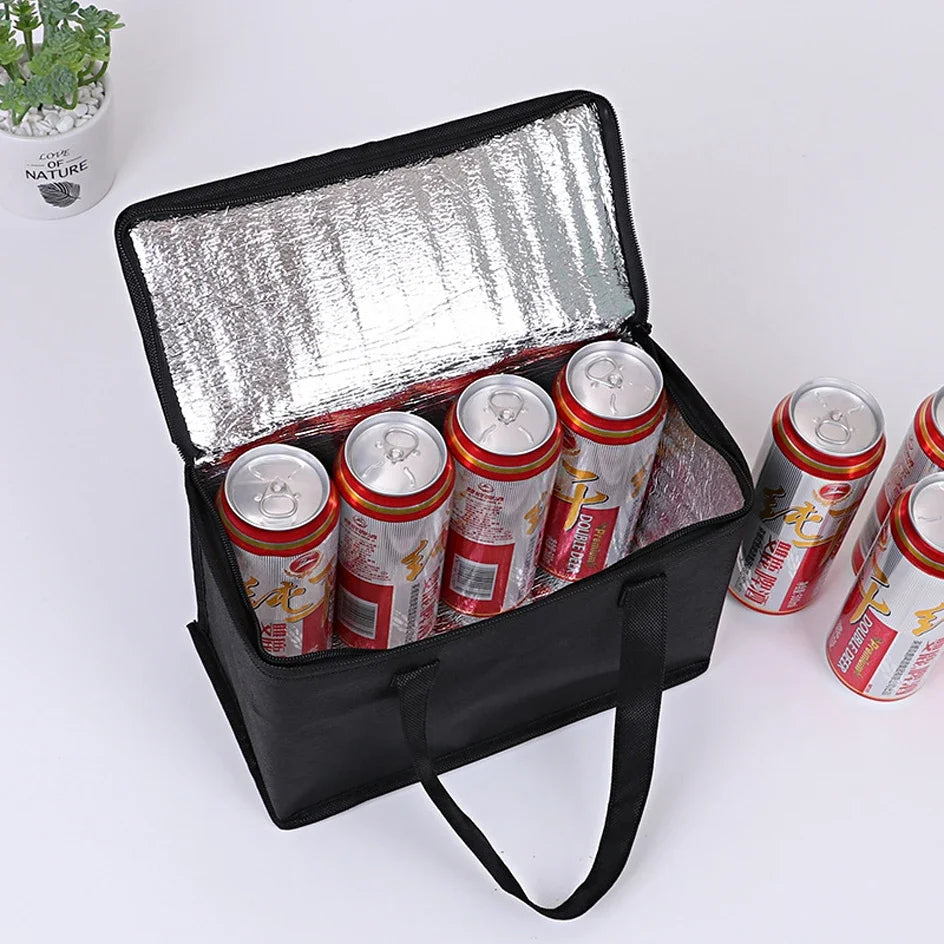 Portable Lunch Cooler Bag Folding Insulation Picnic Ice Pack Food Thermal Bag Drink Carrier Insulated Bags Beer Delivery Bag - Fields Of Fitness