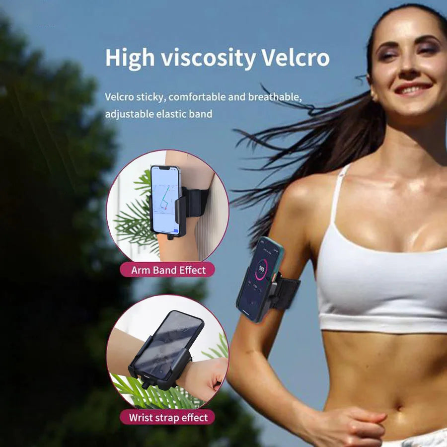 Running Armband Wristband Bracke 360 ° Rotatable Phone Holder Suitable For 4-7-inch Smartphones Card Pocket For Running Bicycles - Fields Of Fitness