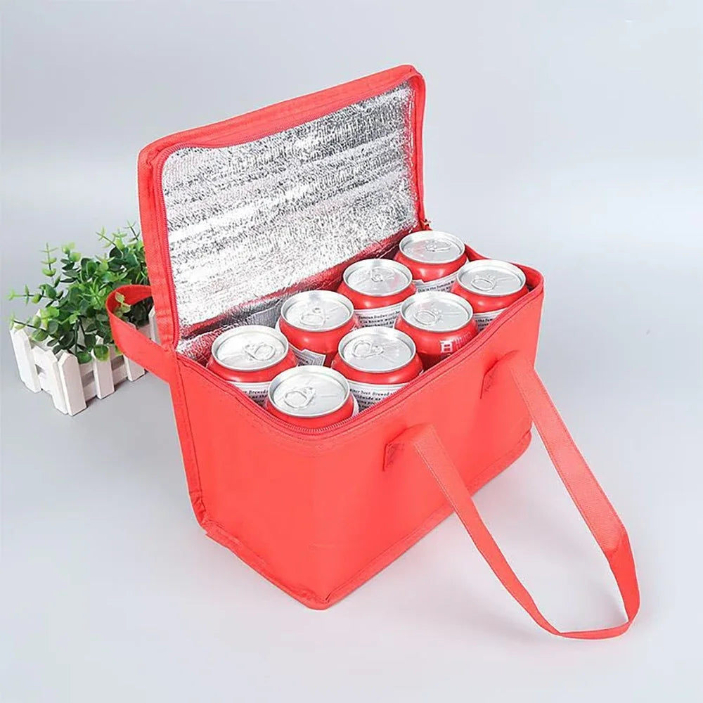 Portable Lunch Cooler Bag Folding Insulation Picnic Ice Pack Food Thermal Bag Drink Carrier Insulated Bags Beer Delivery Bag - Fields Of Fitness