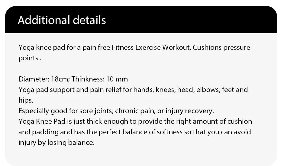 Yoga Knee Pads 2 Pack, Yoga Knee Cushion Thick Exercise Pads for Knees Elbows Wrist Hands Head Foam Pilates Kneeling Pad - Fields Of Fitness